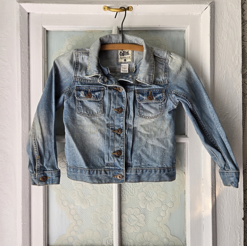 OshKosh Light Wash Denim Jacket Kids Size 7